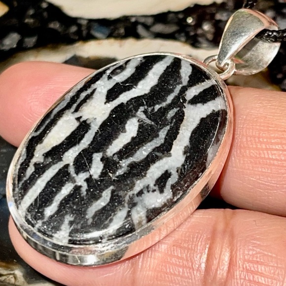 White Buffalo Turquoise Pendant 2 1/4” - Picture 8 of 17